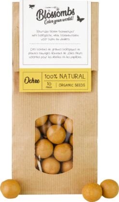 Blossombs Papieren Zak Zaadbommen Oker 10 Stuks