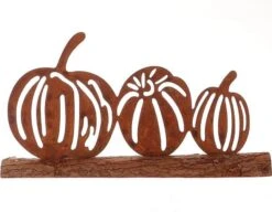 Tuinbeeld Pompoen Op Voet Harrison Roest 30 X 5 X 14 Cm