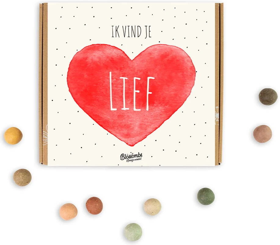 Blossombs Bloemzaadbom Geschenkdoos Ik Vind Je Lief 18 X 16 X 2,5 Cm 2 Blossombs Bloemzaadbom Geschenkdoos Ik Vind Je Lief 18 X 16 X 2,5 Cm - Afbeelding 2